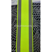 Elastic reflective double sided fabric